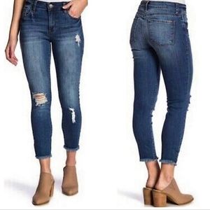 STS Blue Emma Mid Rise Ankle Skinny Jean with Frayed Hem Size 25